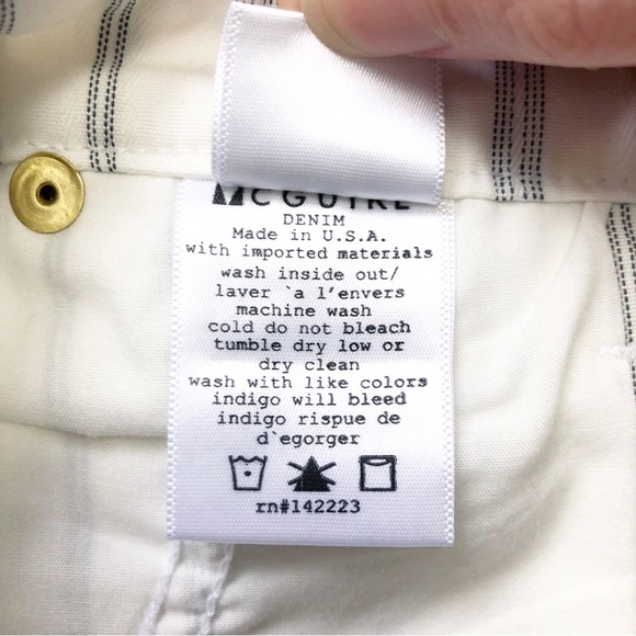 McGuire Limonata White Striped Shorts 26 NWT - Picture 10 of 10